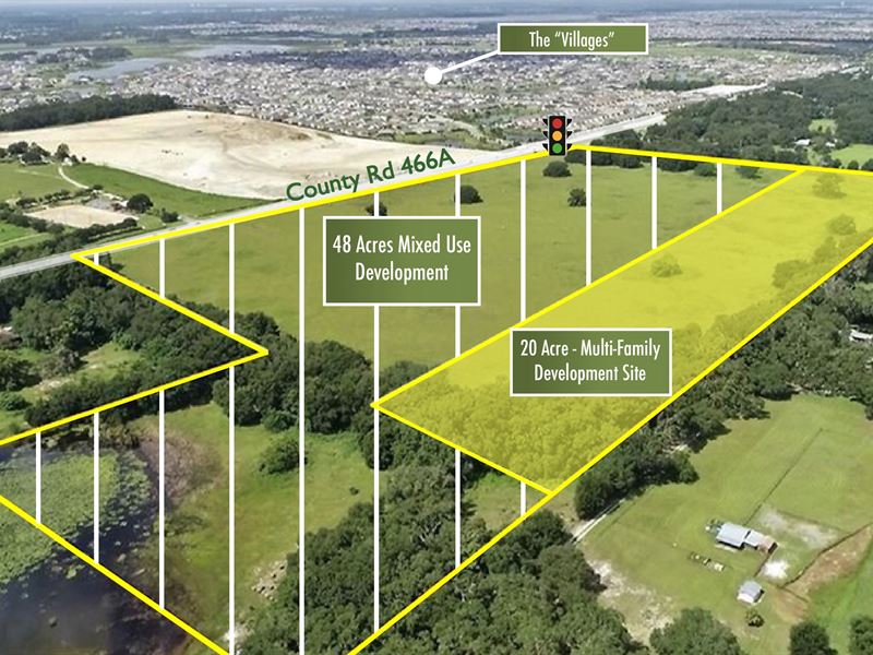 68 Acres Mixed-Use Site : Fruitland Park : Lake County : Florida