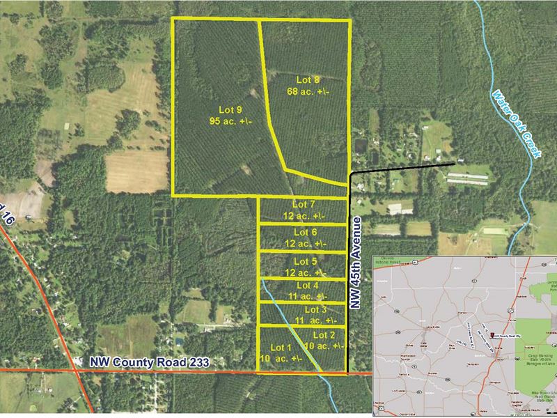 Parcel 5 Oak Creek 12 Acres : Starke : Bradford County : Florida