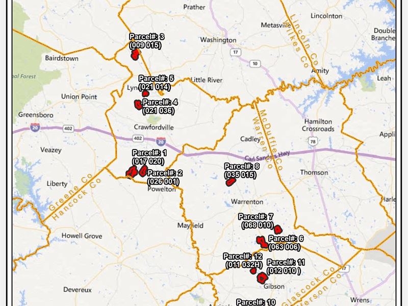 MultiCounty Land Package Farm for Sale in Gibson, Glascock County