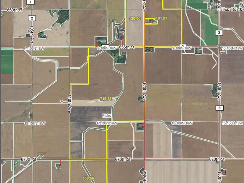 1,269 Contiguous Acres Of Farmland : Claremont : Dodge County : Minnesota