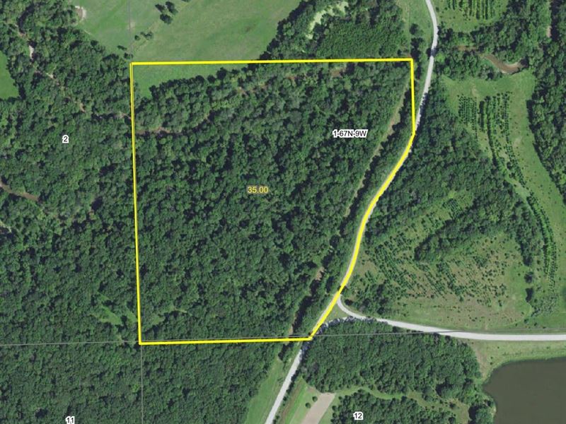 35 Acres Van Buren County, Iowa Lan : Mount Sterling : Van Buren County : Iowa