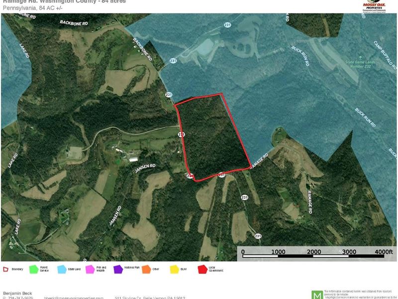 Washington County Pa, 83 Acres : Claysville : Washington County : Pennsylvania