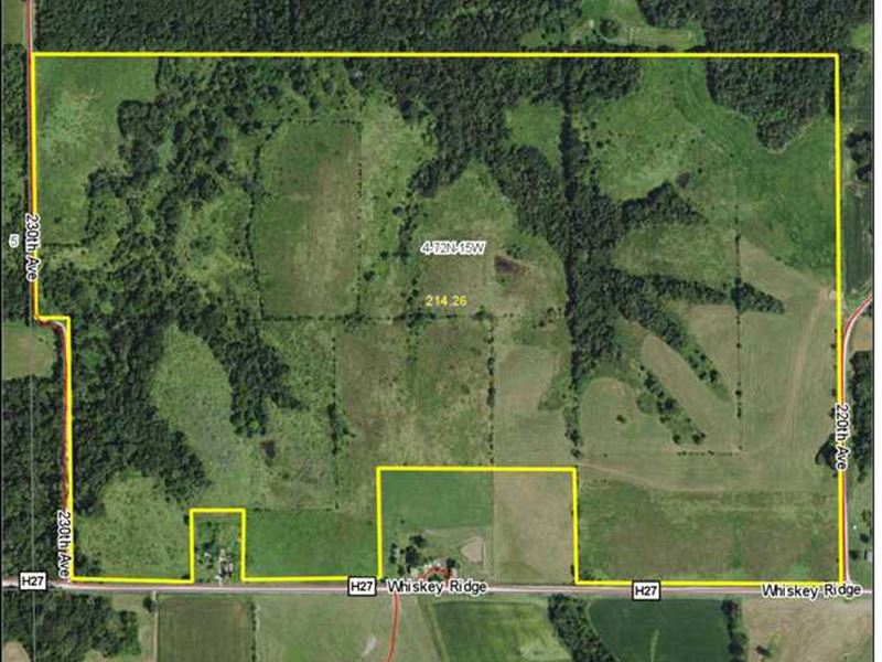 214 Acre M/L Combo Farm in Wapello : Ottumwa : Wapello County : Iowa