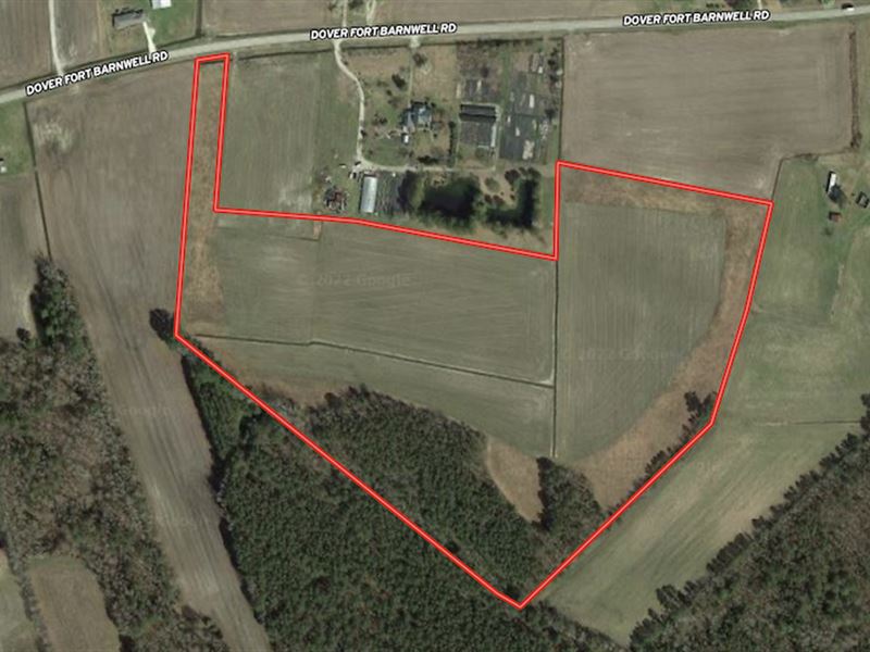 27.63 Acres of Farmland and Timberl : Dover : Craven County : North Carolina