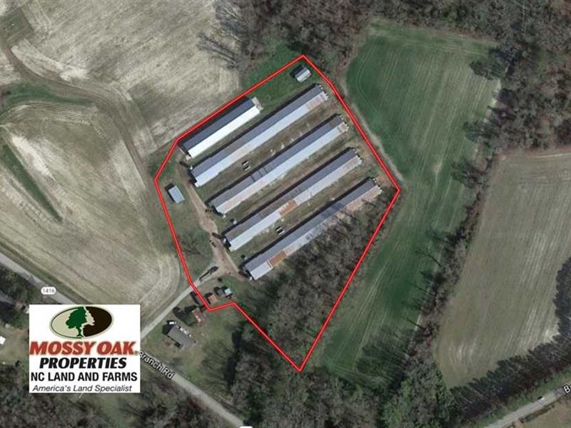 Reduced, 6.5 Acre Chicken Farm Fo : Robersonville : Martin County : North Carolina
