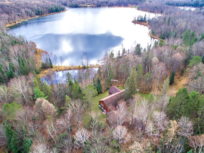 Privacy Plus Lakefront On 2 Lakes, Farm for Sale in Wisconsin, 136073