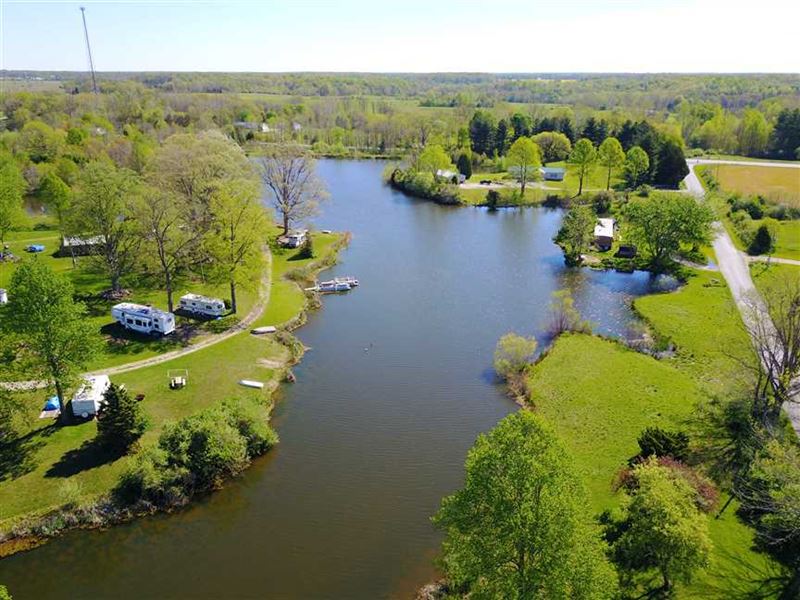 10 Acre Lake with Campground in De, Farm for Sale in Indiana, 137351