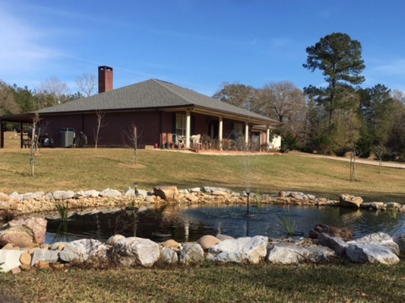 Home and 34 Acres with Two Ponds : Tylertown : Walthall County : Mississippi