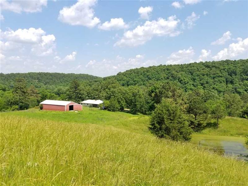 40 Acre Rolling Farm With View of Farm for Sale in Wasola, Ozark