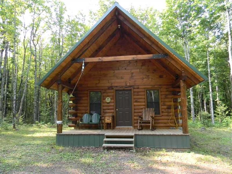 Ontonagon 80 and Log Cabin, Farm for Sale in Michigan, 153282 FARMFLIP
