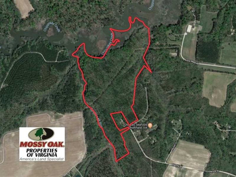 99 Acres of Deep Waterfront Huntin : Surry : Surry County : Virginia