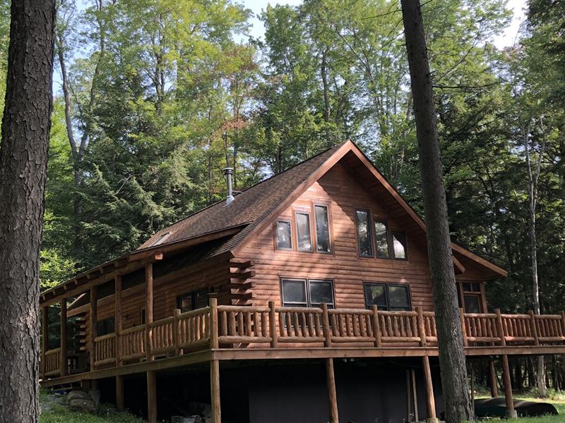 Log Cabin On Maple Lake : Farm for Sale in Forestport, New ...
