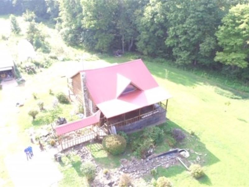 Monroe County, OH Log Cabin Home, Farm for Sale in Ohio, 171807 FARMFLIP