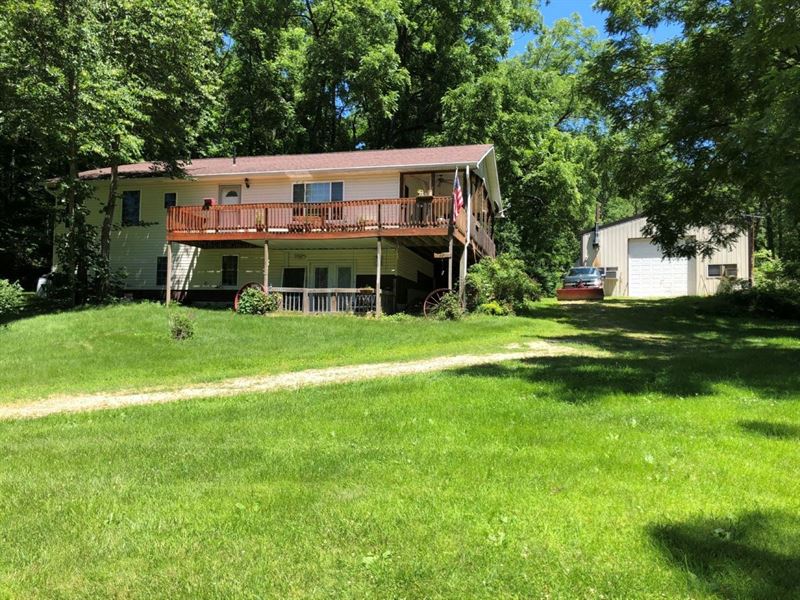 Secluded Land Raised Ranch Home, Farm for Sale in Wisconsin, 173136