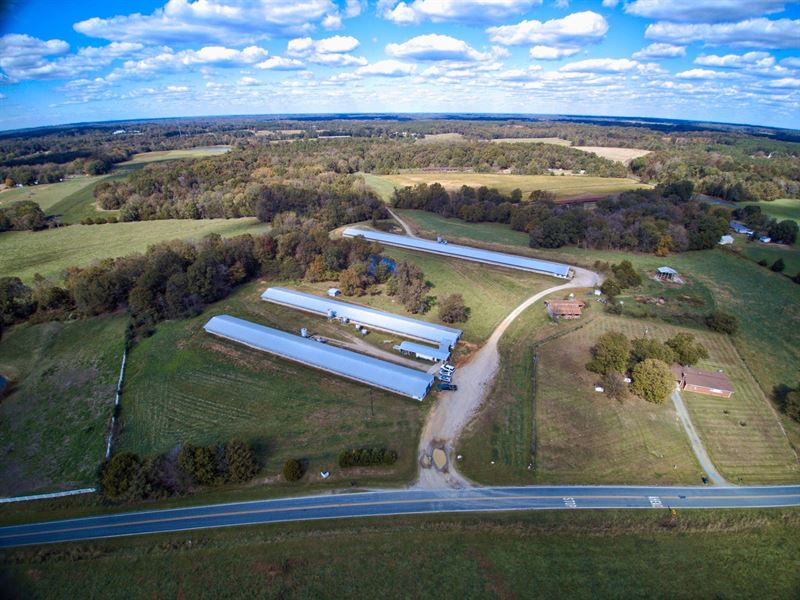 38 Acre Poultry Farm Home Waxhaw, Farm for Sale in North Carolina