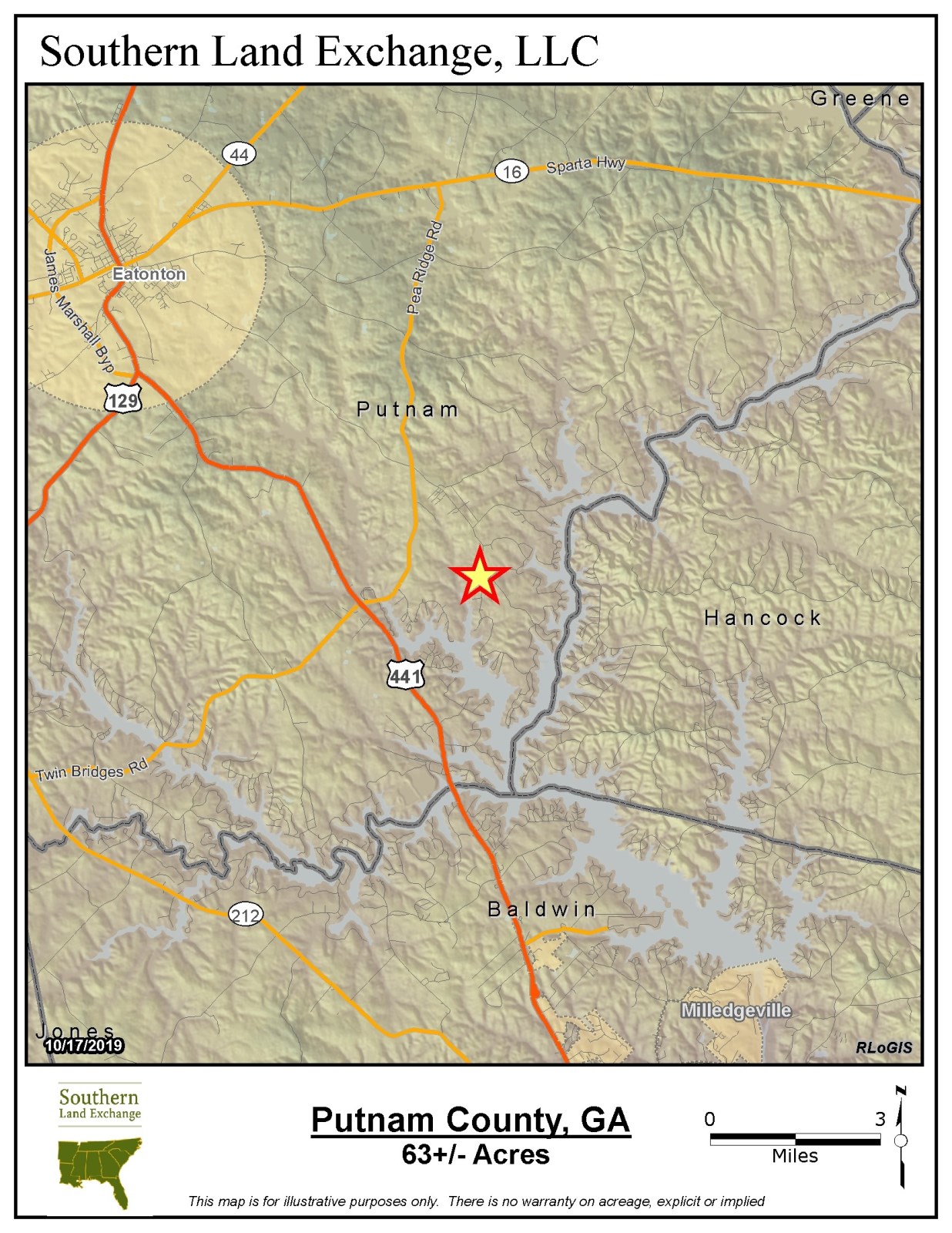 Lake Sinclair Retreat Farm for Sale in Eatonton, Putnam County
