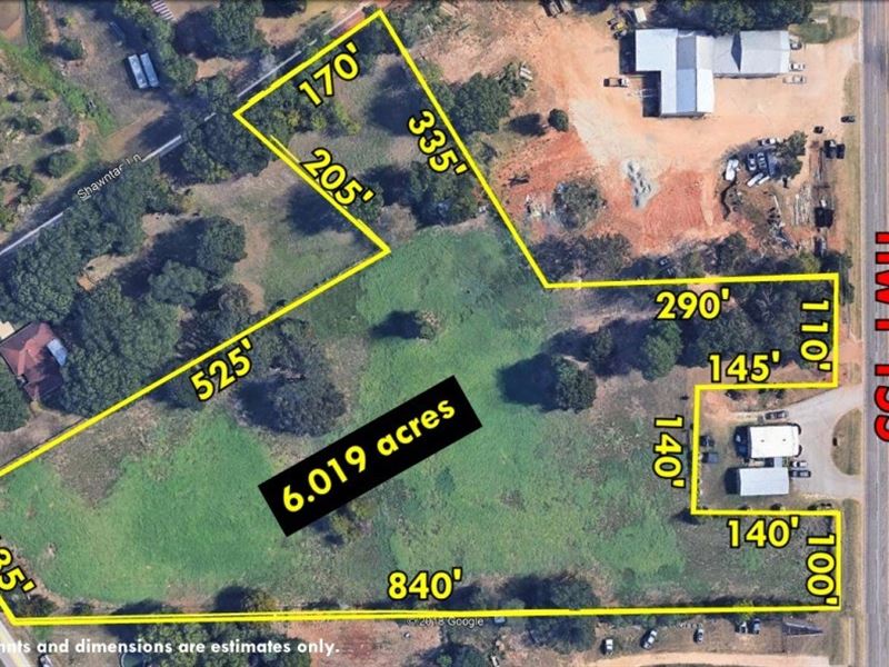 6 Acres Commercial Land Hwy 155 : Tyler : Smith County : Texas