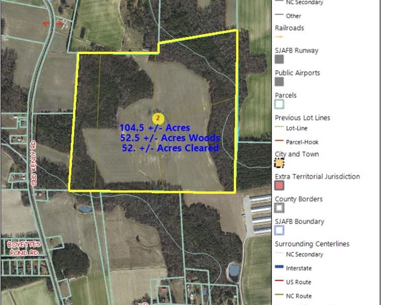 Prime Farmland Wayne County Nc Farm for Sale in Pikeville, Wayne