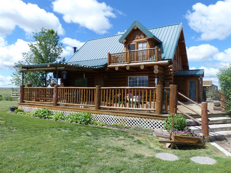 Custom Built Log Home 160 Acres Farm for Sale in Burns, Harney County