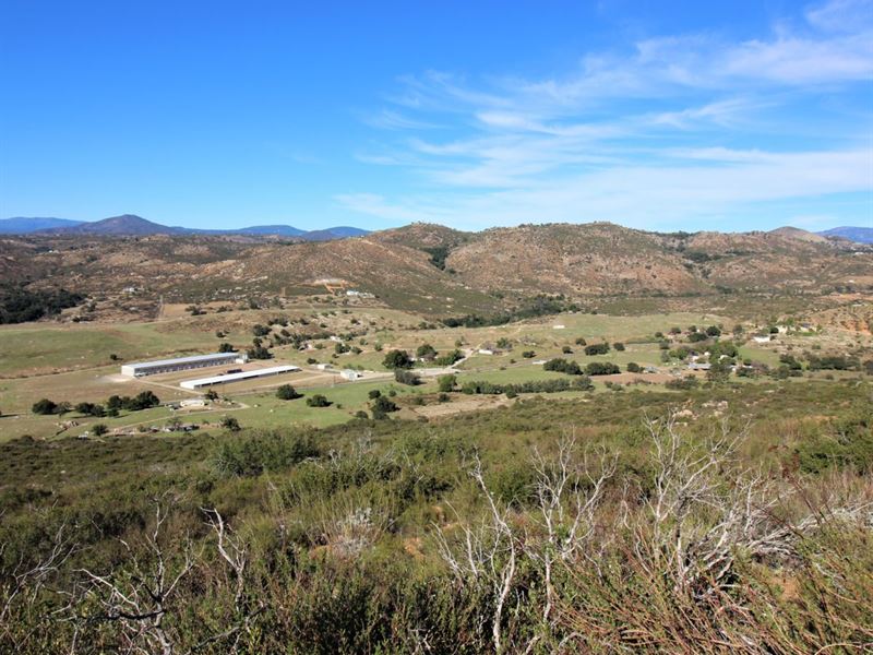 Ramona Home Site Acreage Farm for Sale in Ramona, San Diego County