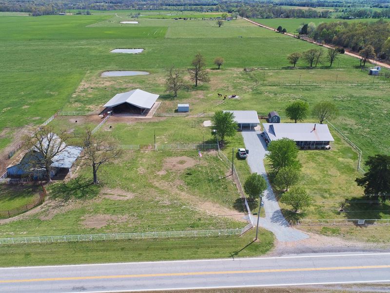 Country Home And 80 Acres in NE OK Farm for Sale in Colcord, Delaware County, Oklahoma