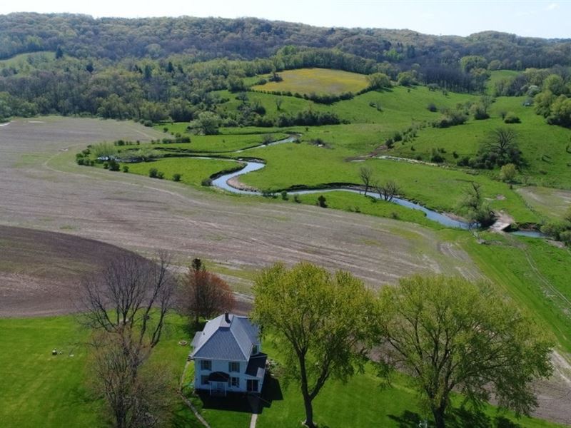 Amazing Farm On Mill Creek Farm for Sale in Ridgeway, Iowa County