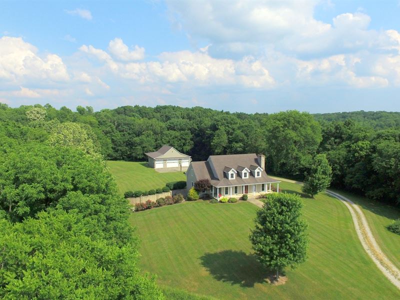 Custom Home On 62 Rolling Acres Farm for Sale in Williamsport, Maury