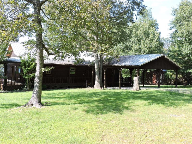 Mountaintop Log Cabin Home Acreage, Farm for Sale in Arkansas, 209488