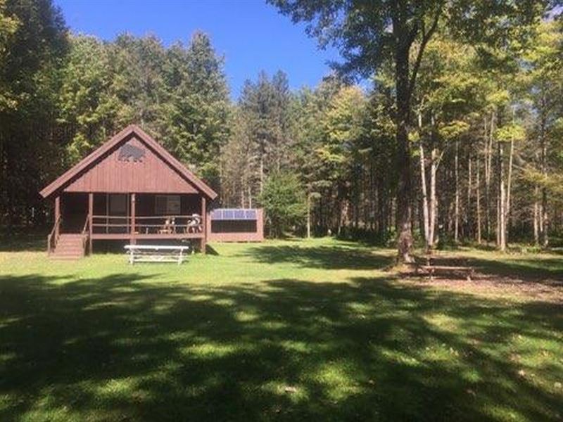 Camp Five Streams with Guest Camps, Farm for Sale in New York, 217796