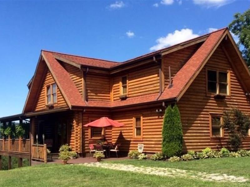Log Home Mountain Retreat Acreage, Farm for Sale in Virginia, 228841