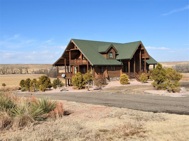 Luxury Log Lodge Atwood, KS Great, Farm for Sale in Kansas, 232382 FARMFLIP