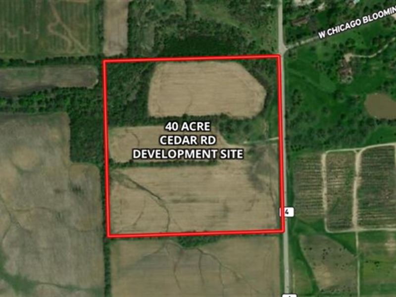 40 Acre Cedar Road Development Site, Farm for Sale in Illinois, 233117