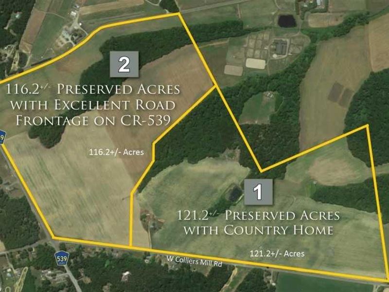 Preserved Farms Totaling 237 Acres, Farm Auction in New Jersey, 233527