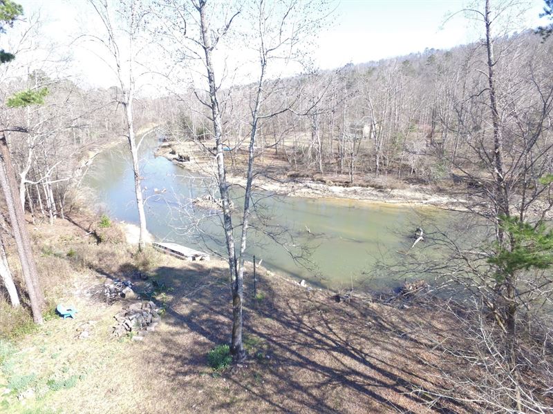 27 Acres on Neely Henry Lake & Home : Ashville : Saint Clair County : Alabama