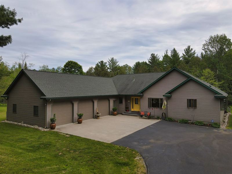 Waterfront Home Crooked Creek, Farm for Sale in Michigan, 243796