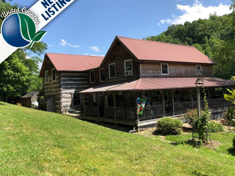 Log Home Close to Cumberland River, Farm for Sale in Kentucky, 244413