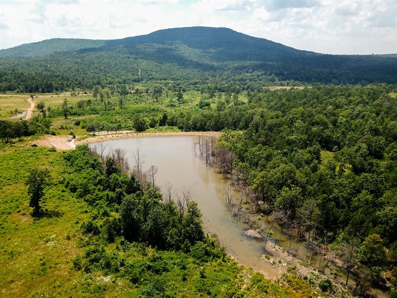 Mountain Land with Small Lake : Poteau : Le Flore County : Oklahoma
