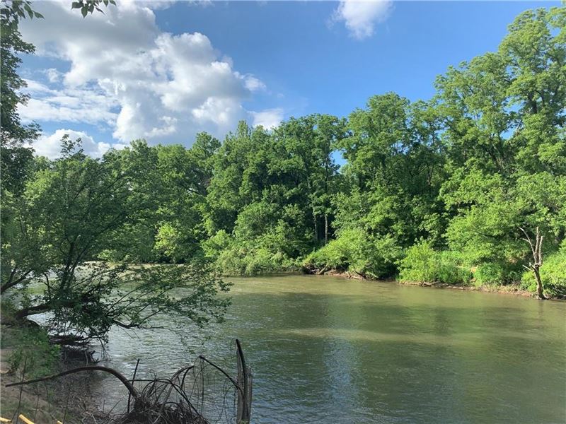 Riverfront Land In Cherokee County Farm for Sale in Ball Ground