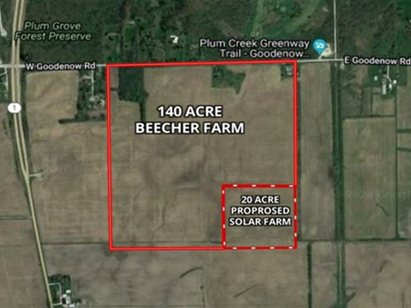 140 Acre Beecher Farm, Farm for Sale in Illinois, 245961 FARMFLIP