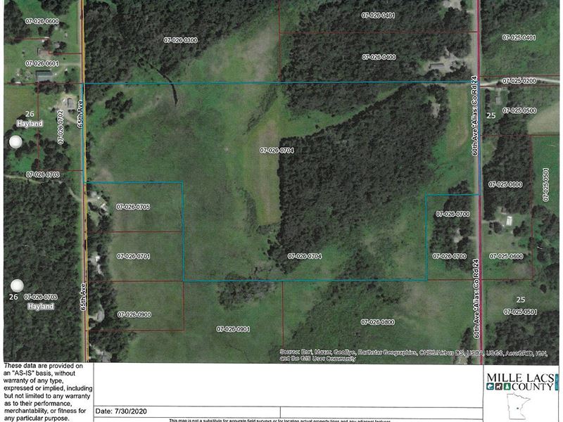 Buildable Land in Mille Lacs CO, Farm for Sale in Minnesota, 249871