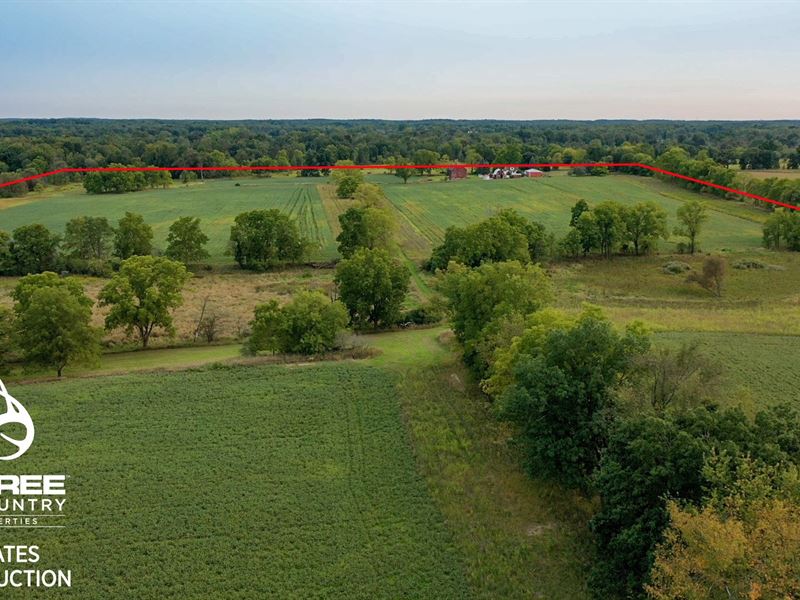 Farm & Hunting Land Home Clinton : Laingsburg : Clinton County : Michigan