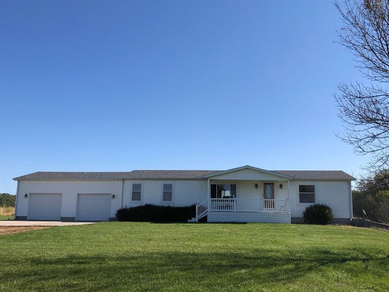 5 Acres Home with Metal Building, Farm for Sale in Missouri, 257356