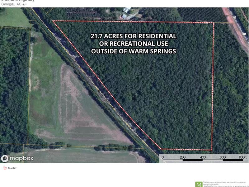 Small Affordable Tract of Land Farm for Sale in Warm Springs, Meriwether County,