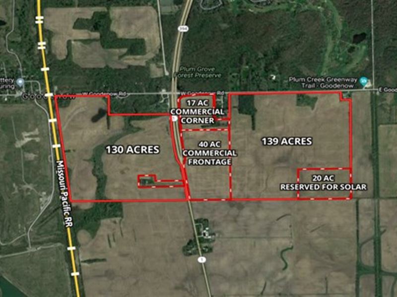 352 Acre Beecher Industrial / Farm, Farm for Sale in Illinois, 261099