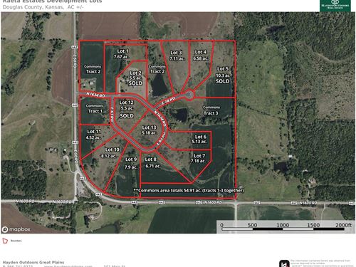 Raeta Estates Development Lots : Lecompton : Douglas County : Kansas