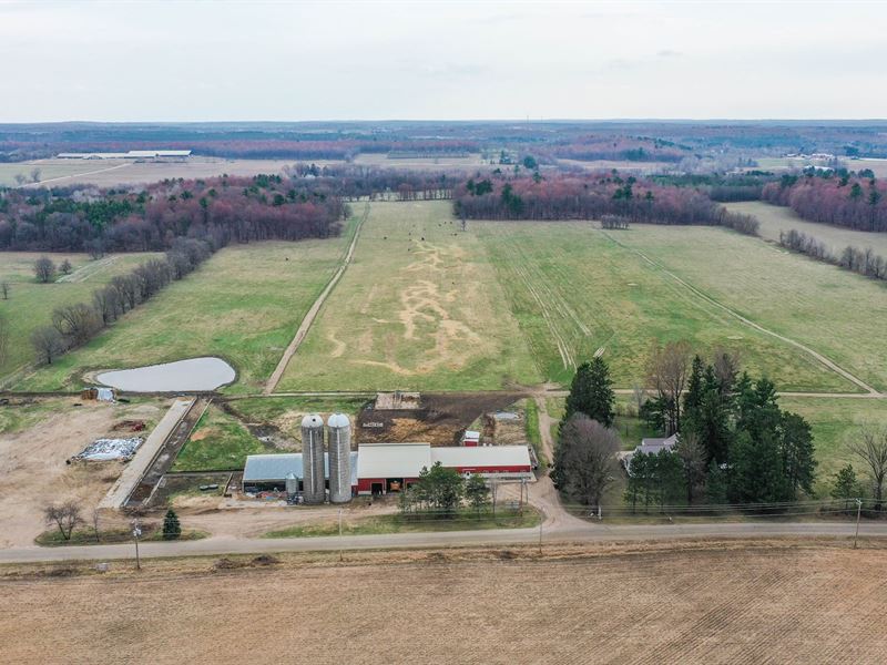 Wisconsin Dairy Farm, Portage : Amherst Junction : Portage County : Wisconsin