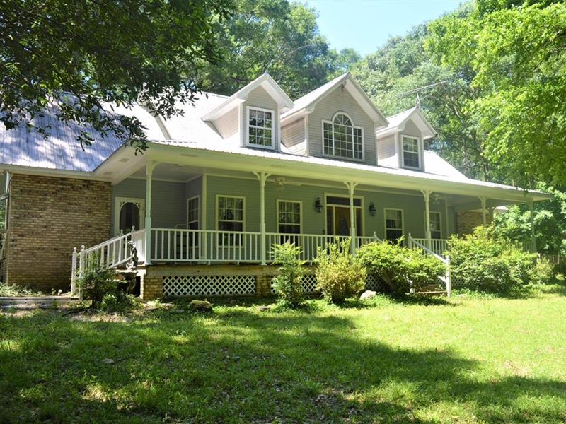 Home On 48 Wooded Acres with Pond, Farm for Sale in Mississippi