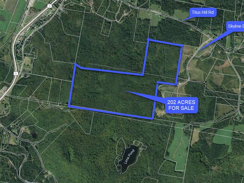200 Acres with Snowmobile Trail : Colebrook : Coos County : New Hampshire