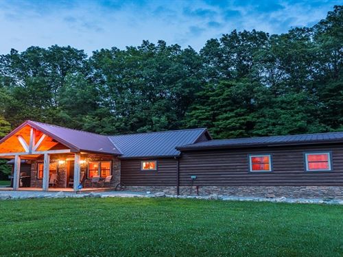 Log Style Home with 152 Acres : West Union : Adams County : Ohio