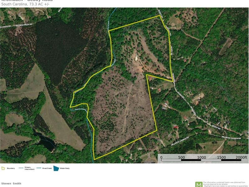 73.30-Acres-Hunting, Recreationa : Gray Court : Laurens County : South Carolina